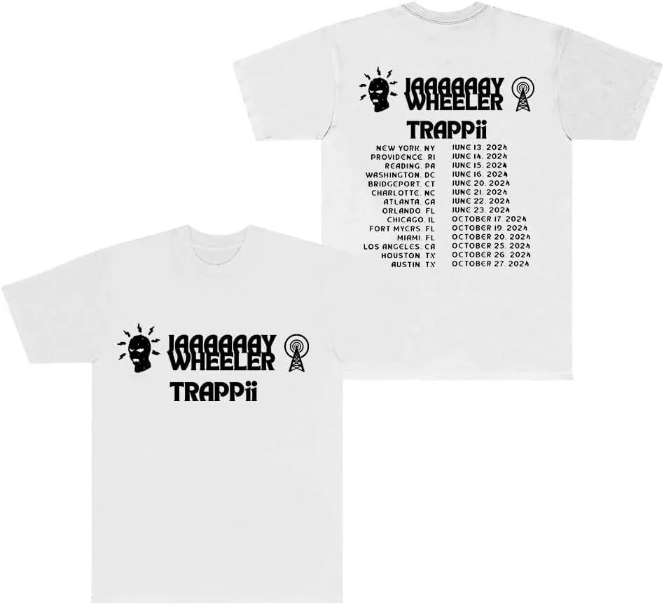 Jay Wheeler TRAPPii Tour Merch T-Shirts New Logo Tee Women Men Fashion Casual Crewneck Short Sleeve