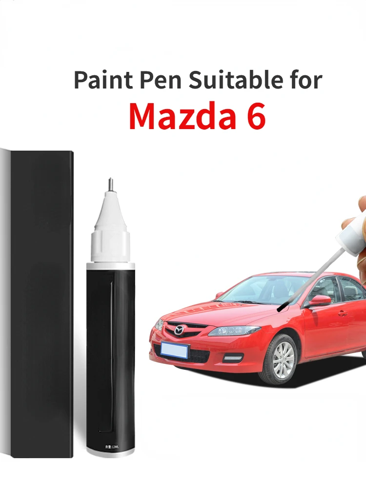 

Paint Pen Suitable for Mazda 6 Paint Fixer Classic Red Amethyst Sandalwood Pearl White Silver Gray Horse 6 Modification Soul red