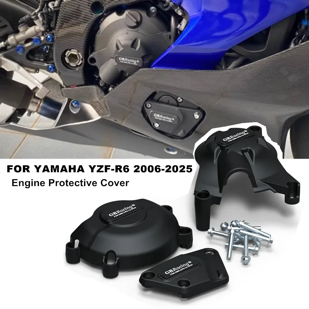 

FOR YAMAHA YZF R6 YZF600 YZF-R6 2006-2025 Motorcycle Engine Cover Sets Bonnet Protector Engine Cover