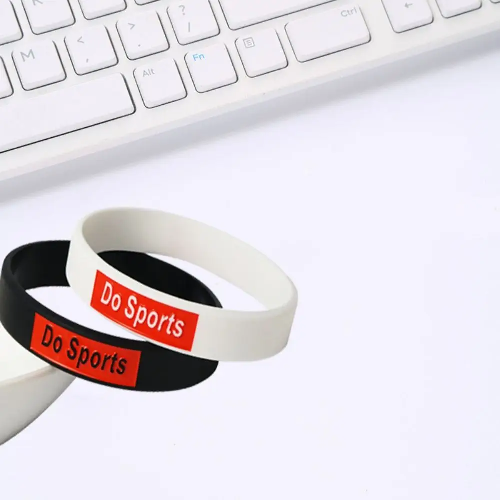 Hand Bands Do Sports Silicone Wristbands Lettering Printed Fashion Style Wrist Bands Engraved Jerwerly Sports Design Bracelets