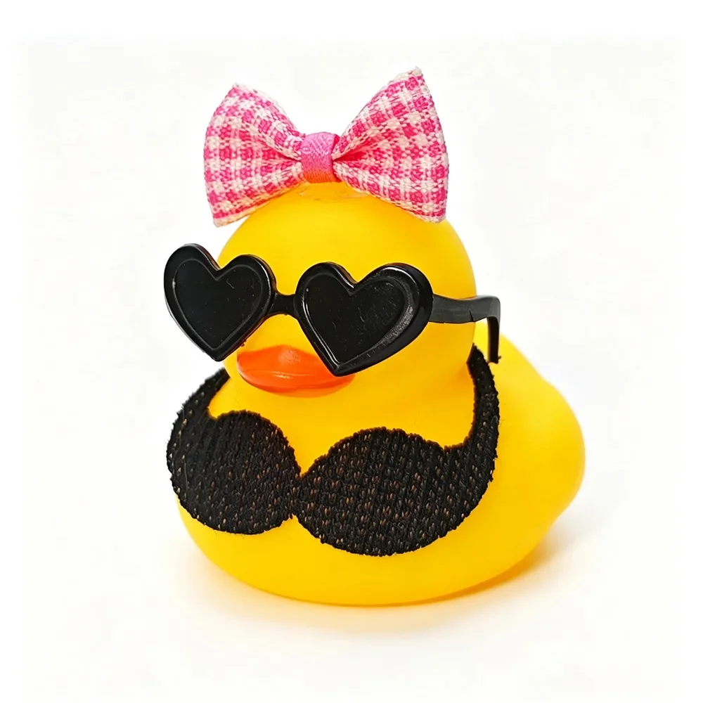 Customizable Car Bikini Duck Table  Auto Embellishment Creative Hand-assembled Ornament with Party Outfit Parts Home Decor