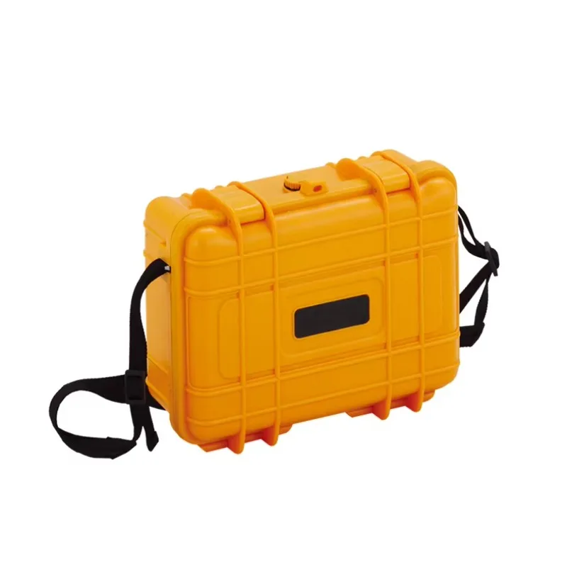 Portable Small Tool Box 227x182x84mm Black Orange ABS Plastic Sealed Waterproof Safety Equipment Case for Outdoor Dry Storage