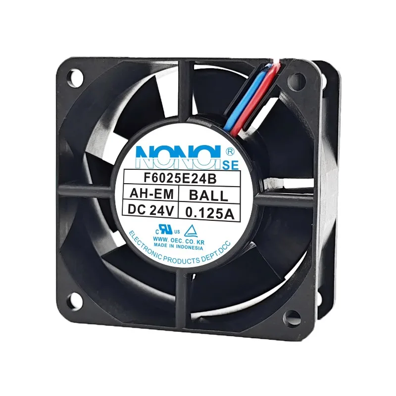 

New Cooler Fan for NONOI F6025X24B 24V 0.250A F6025E4B 0.125A Inverter Cooling Fan 60*60*25MM