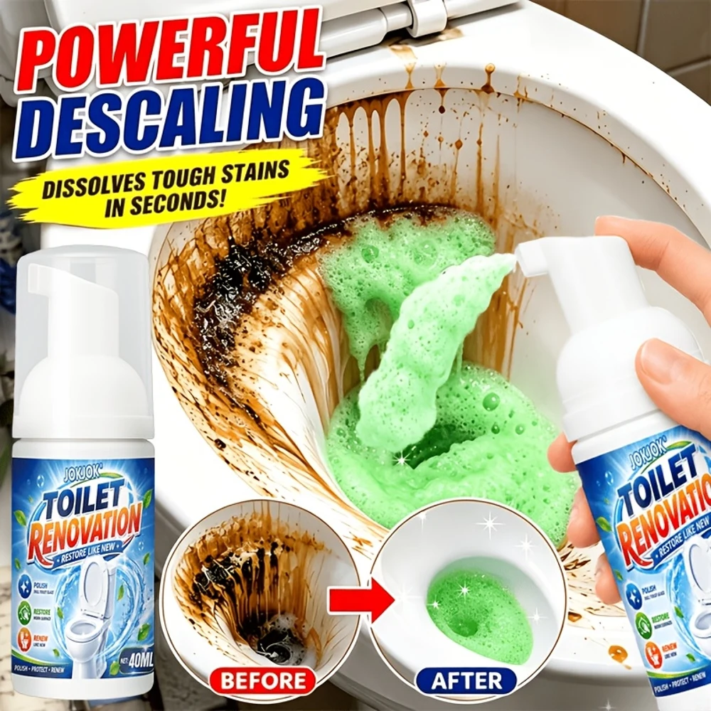 Green Foam Toilet Renovation Cleaner Spray, Upgraded Deep Cleaning Formula, Quickly Break Down Urinary Scale And Stubborn Dirt, view 3