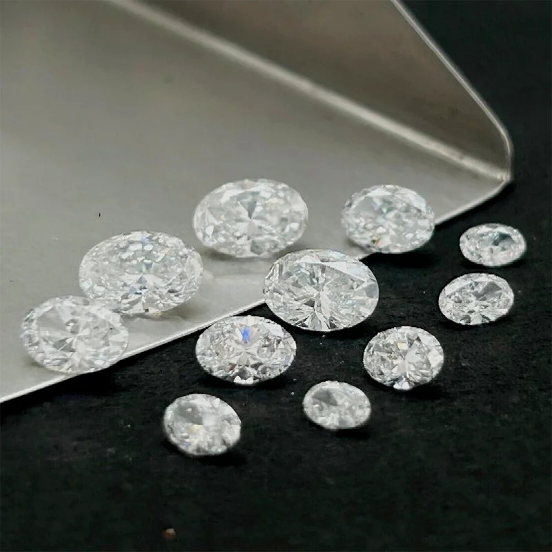 Oval Shape Melee Diamond Lab Grown Diamond 1.5x3mm-4x8mm DEF Color VS-VVS hpht