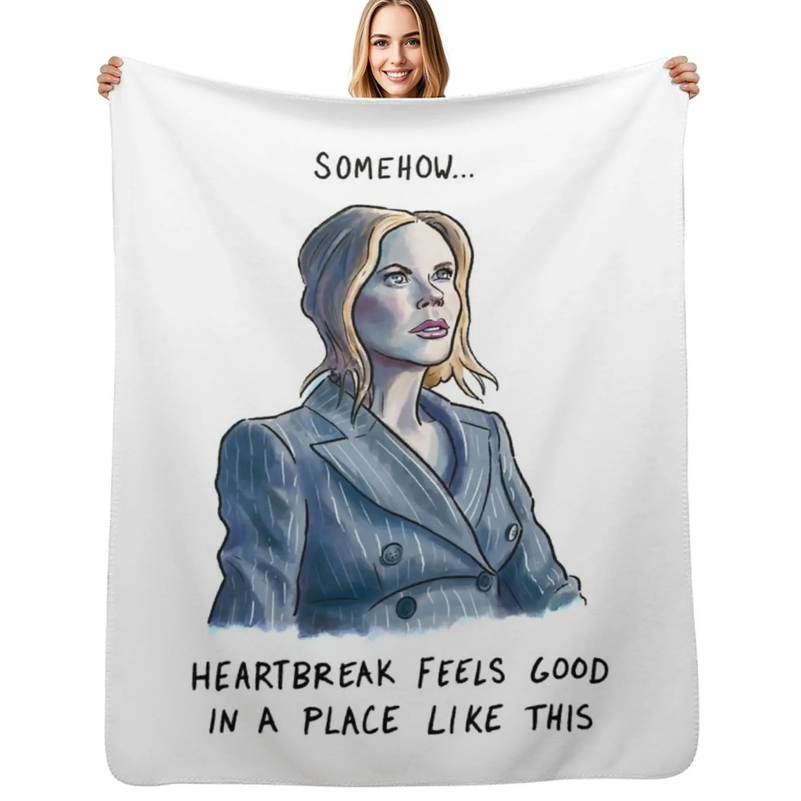 

Nicole Kidman at AMC Classic Throw Blanket Summer warm winter Beach Flannels Blankets