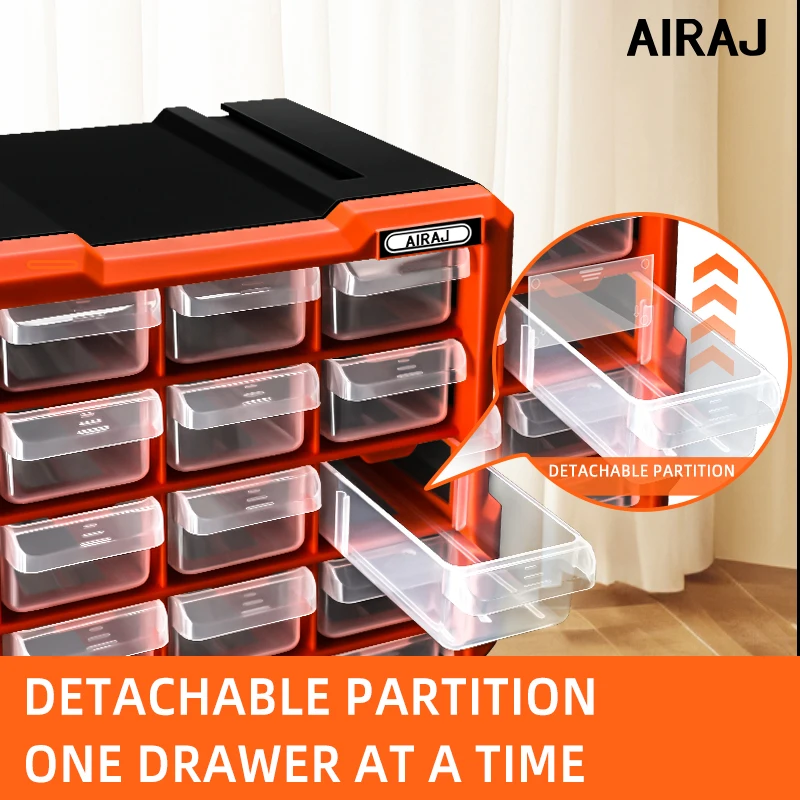 AIRAJ 18 Inch 39 Drawer Parts Box With 13 Inch Tool Bag Set, Gardening Tools combination Set, the Best Choice for Home Repairs