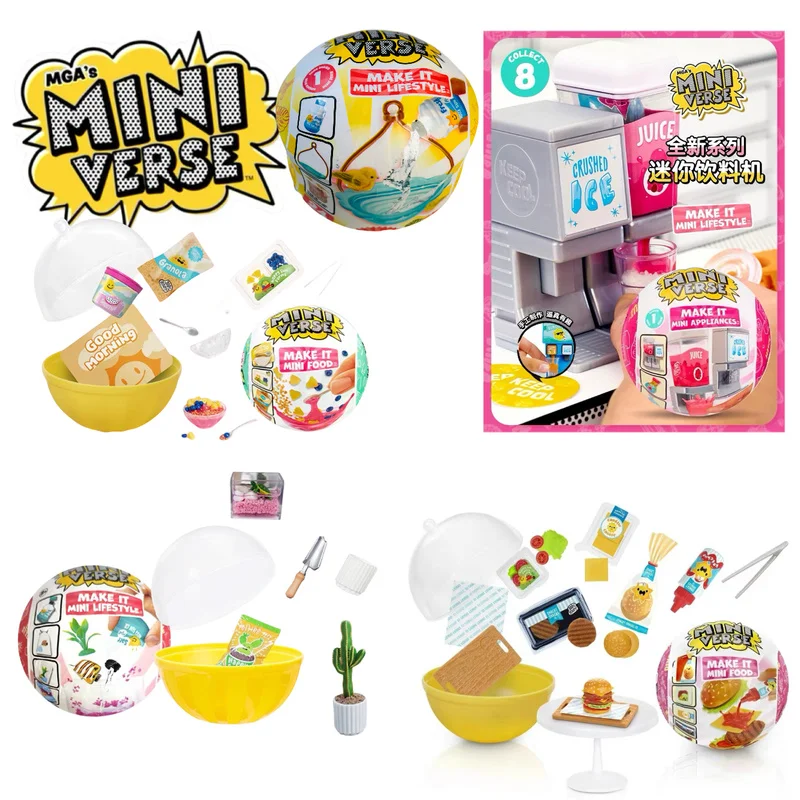 Mini Verse Make It Diy Mini Food Birthday Cafe Series 1 Mga Collectible Resin Toy Set Girls Holiday Surprise Box Gift