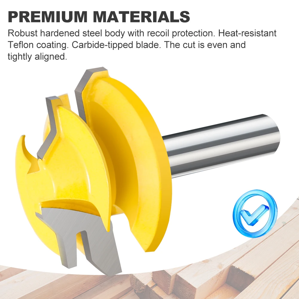 XCAN 45 Grad Lock Gehrung Router Bit Zapfen Router Bit 8mm Schaft Für Holzbearbeitung Werkzeuge Hartmetall Router Bits Holz fräser – Detail 3