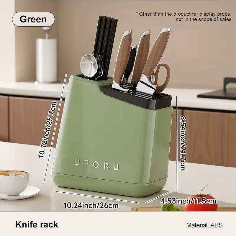 

Trapezoidal knife holder for kitchen and home use, with high aesthetic value and built-in drainage function. Multi functional in