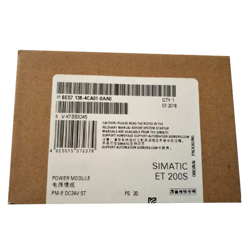 New original 6ES7138-4CA01-0AA0 ET200S power module PM-E ​​24VDC spot