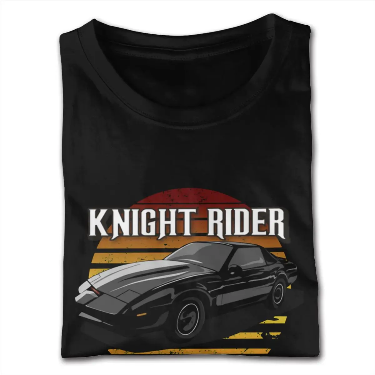 Lovely Ritterreiter Knight Rider KITT Tees Shirt Men Custom Printed Short Sleeves Soft Cotton Black Crew Tshirt