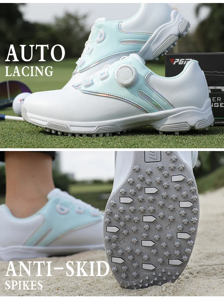 PGM Scarpe da golf da donna Casual Sport Lady Sneakers Allacciatura rapida Microfibra Impermeabile Antiscivolo XZ297/XZ298 All'ingrosso