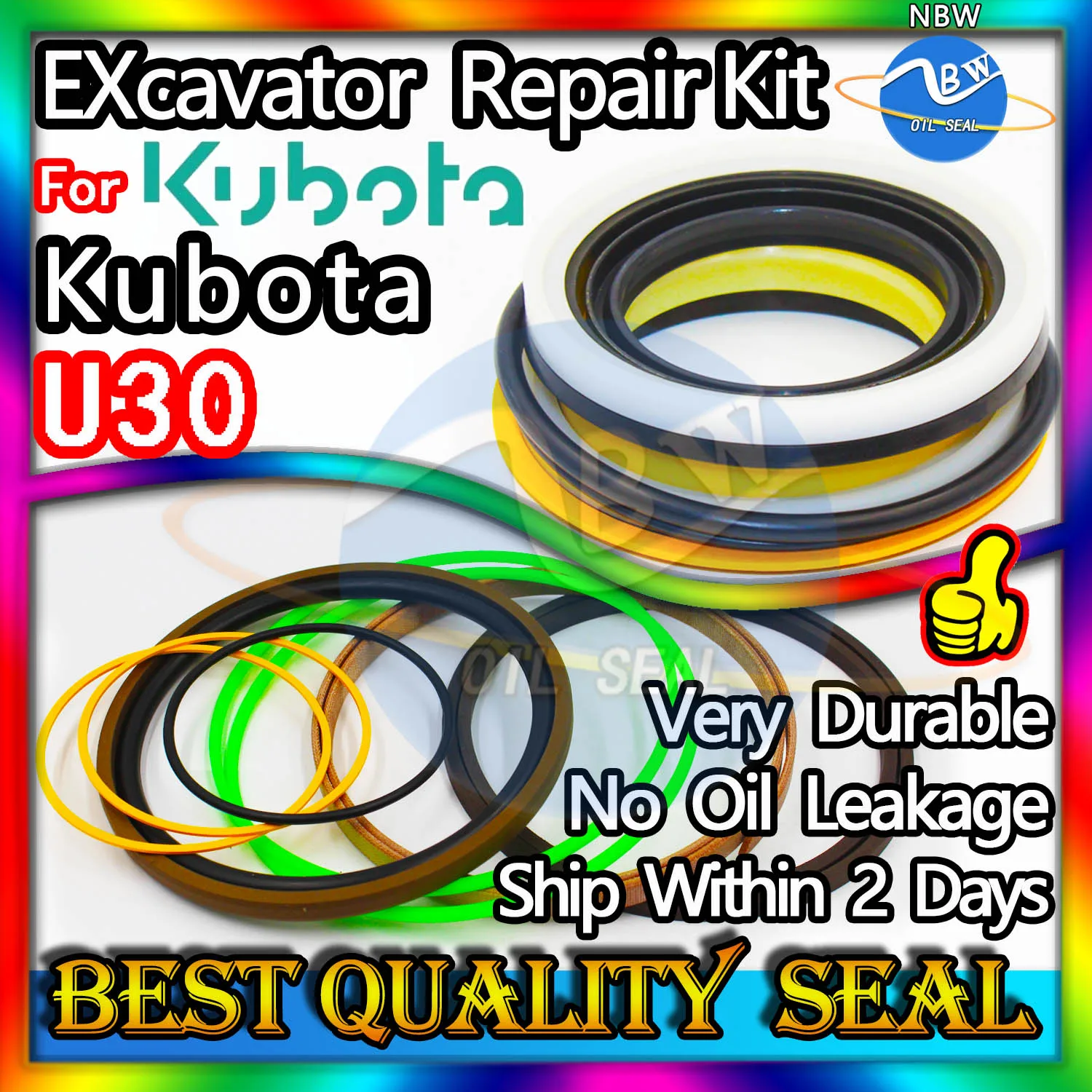 

For Kubota U30 Repair Kit Excavator Oil Seal Hydraulic Pump Digger Clamshell Shovel Adjust Swing Gear Center Joint Gasket NBR