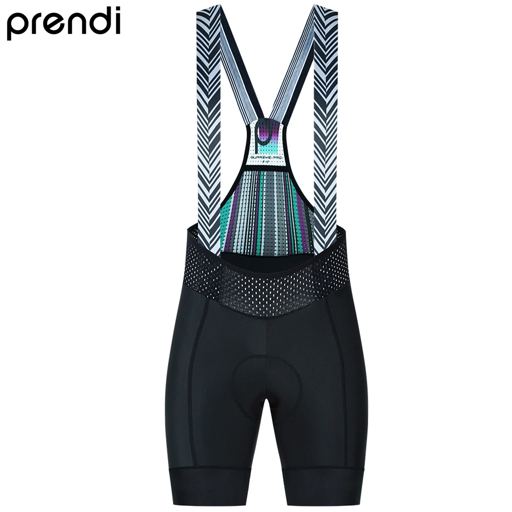 

PRENDI 2022 Women Cycling Bib Shorts Gel Pad Summer Cool Female Ropa Ciclismo Clothing with Rubber Non-Slip Band Lady Sport Wear