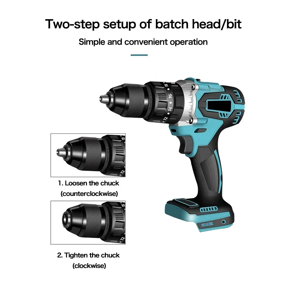 18V 13mm Cordless Brushless Electric screwdriver For Ice Screws Drilling machine Power Tool Drill Driver For Makita 18V Battery