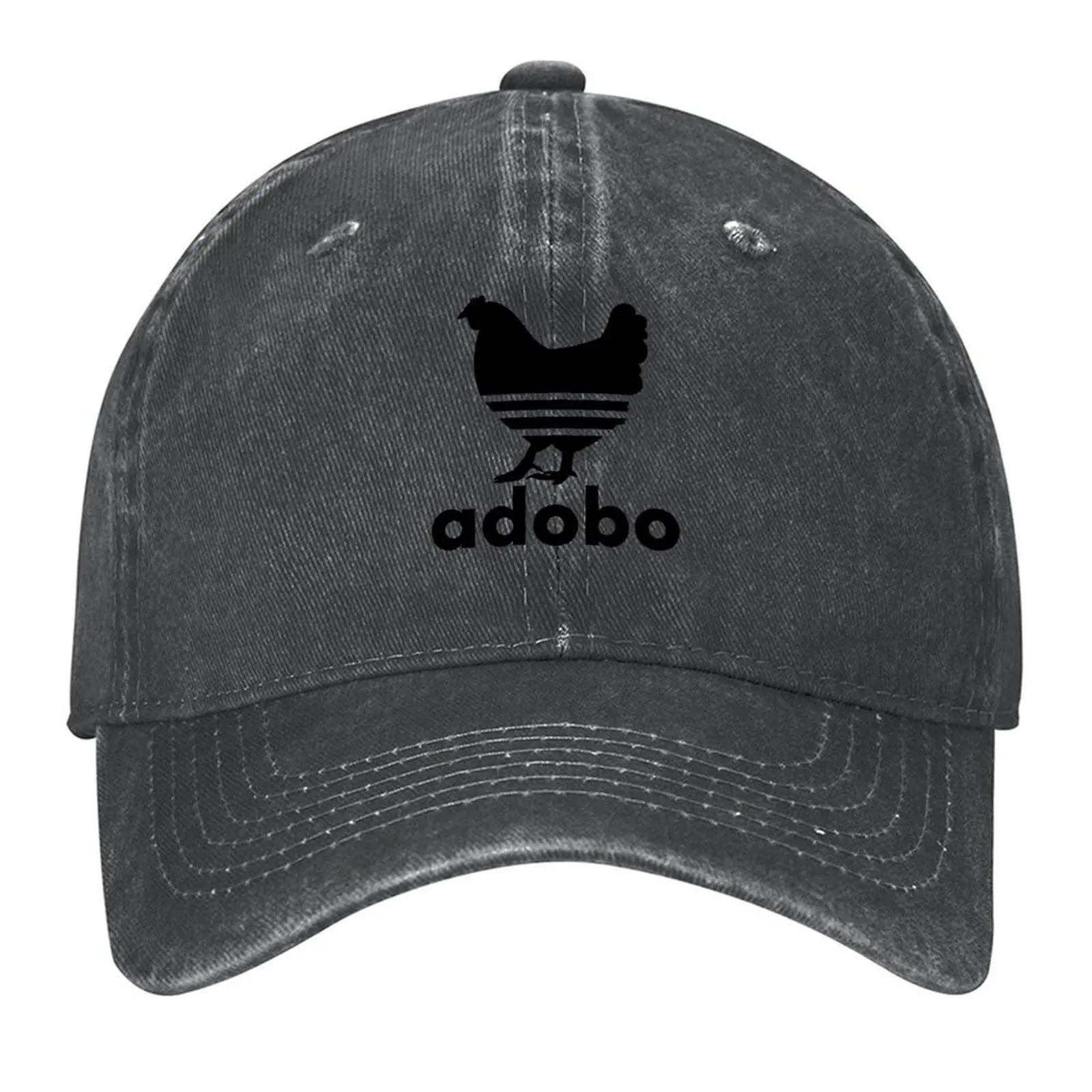 

ADOBO CHICKEN FILIPINO PINOY FOOD POCKET DESIGN BLACK Baseball Cap tea Hat Horse Hat fishing hat Fishing cap Woman Hats Men's