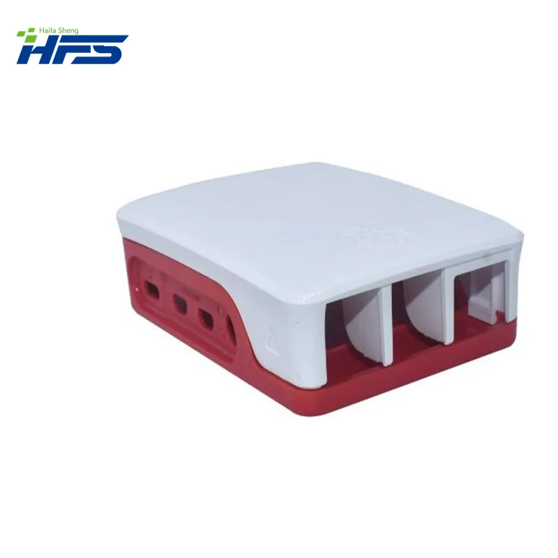 Raspberry Pi 4 Model B ABS Case Plastic Box White Shell Classic Design with Fan with Heatsink for Raspberry Pi 4