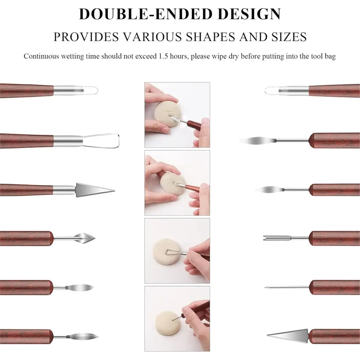 Clay Tools Kit, 19 PCS Pottery Tools, Sculpting Tool for Pottery for Ceramic Craft, Carving, Drawing, Shaping [2026 MOCC]