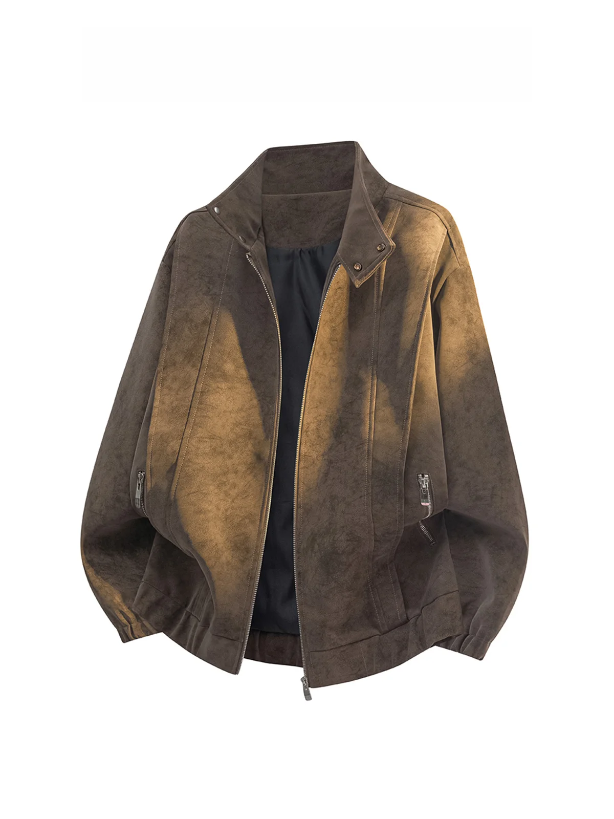 

Wassup ark, американский ретро-джат из искусственной кожи с принтом тай-дай, мужской осенне-зимний свободный повседневный джет, ветрозащитный полиэстер