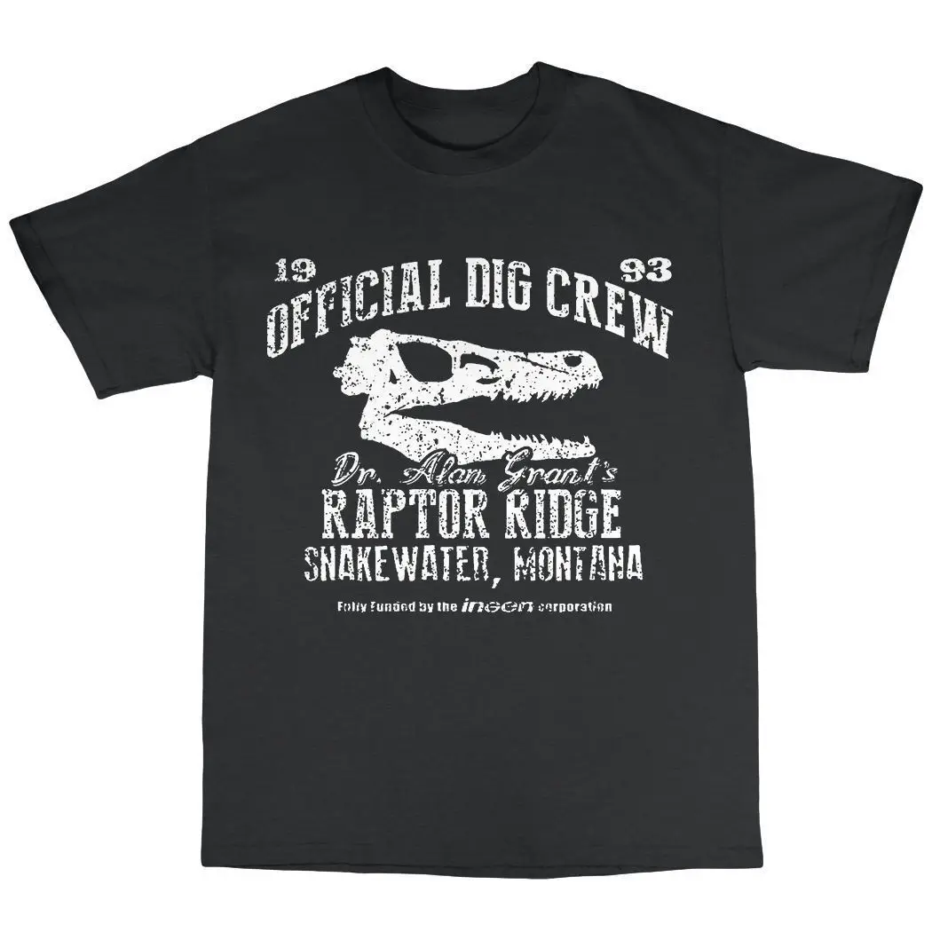 

Dr. Alan Grant's Raptor Ridge T-Shirt 100% Cotton Dinosaur Dig Crew