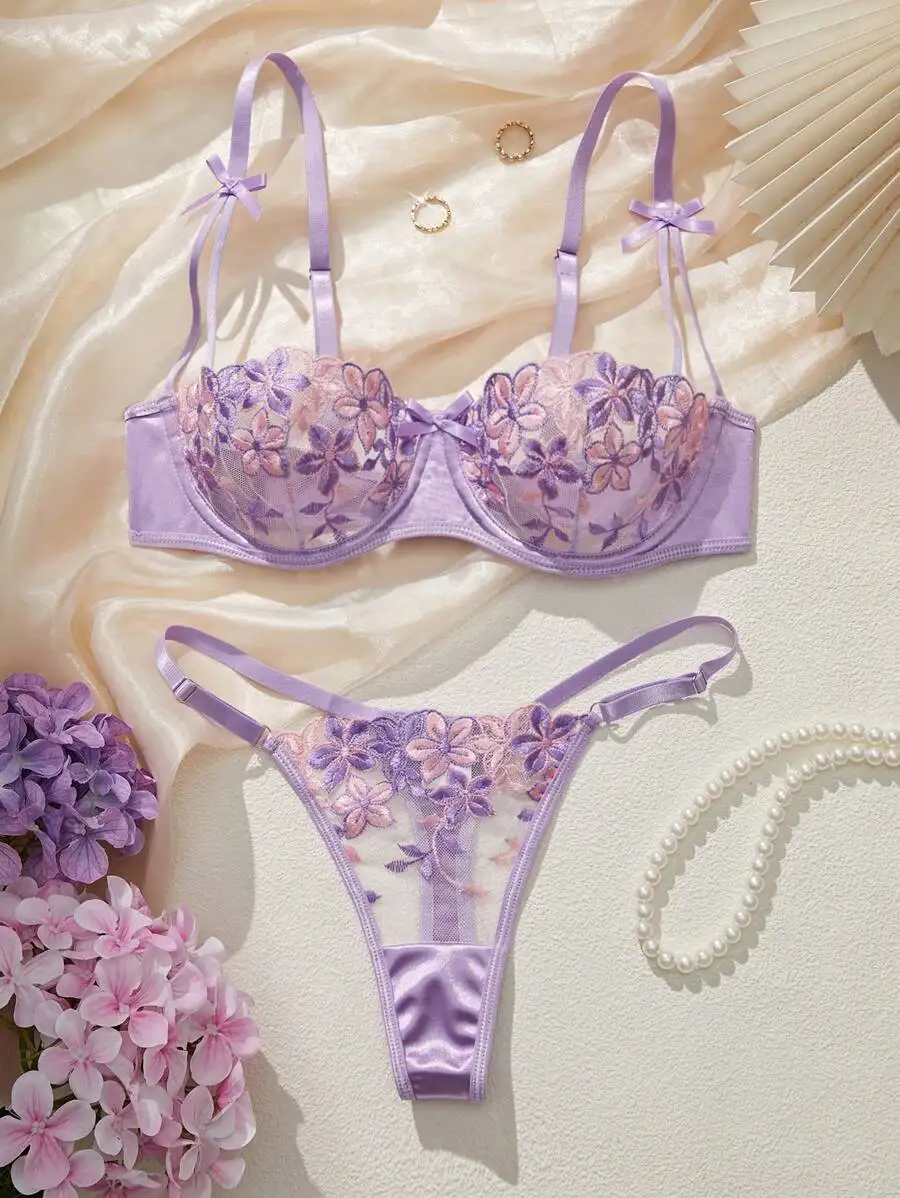 Lavender Floral Emb…