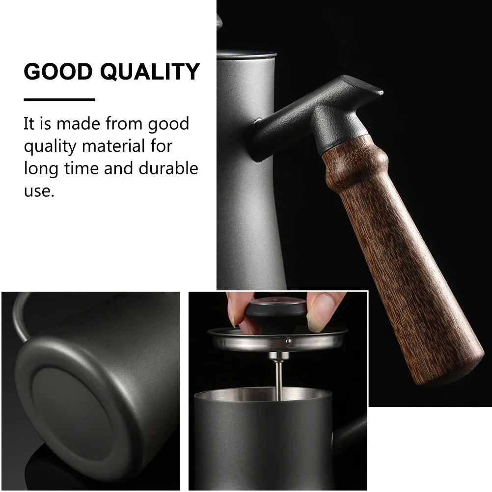 

Temperature Controlled Coffee Pot 304 Stainless Steel Wood H Drip Kettle Filter Water Jug Maker Kitchen Gadgets