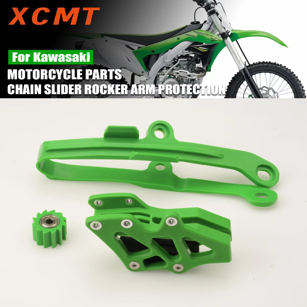 Off-Road Motorcycle Nylon Chain Guide Guard Cover Slider Roller For Kawasaki KLX450R 2008-2014 KX450F 2009-2018 KX250F 2009-2020