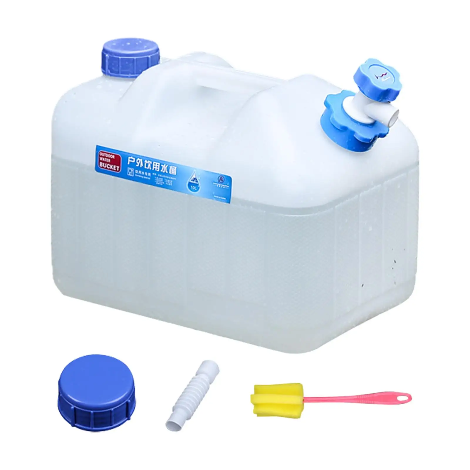 

Potable Water Storage Container Emergency Water Storage with Faucet Drinking Water Storage Jug for Yard Car Driving Outgoings
