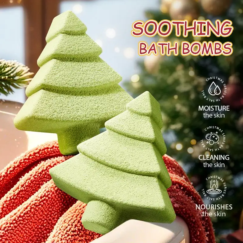 

100g SADOER Christmas Stocking Bath Salt Ball Gentle Cleaning Caring For Sensitive Skin Refreshing Oil Control Product
