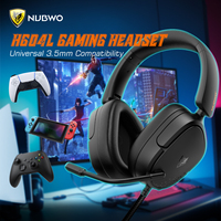 NUBWO Gaming Headset with Mic for PS5/PS4, Xbox Series X|S/Xbox One, Switch 250g Lightweight 3.5mm Jack for Gaming & Work HG04L