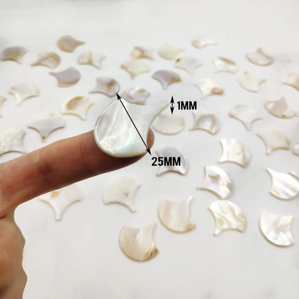 25pcs Square Round Hexagon Fanshape Pure White Color Shell Mother of pearl mosaic tile for Crafts DIY Decoration