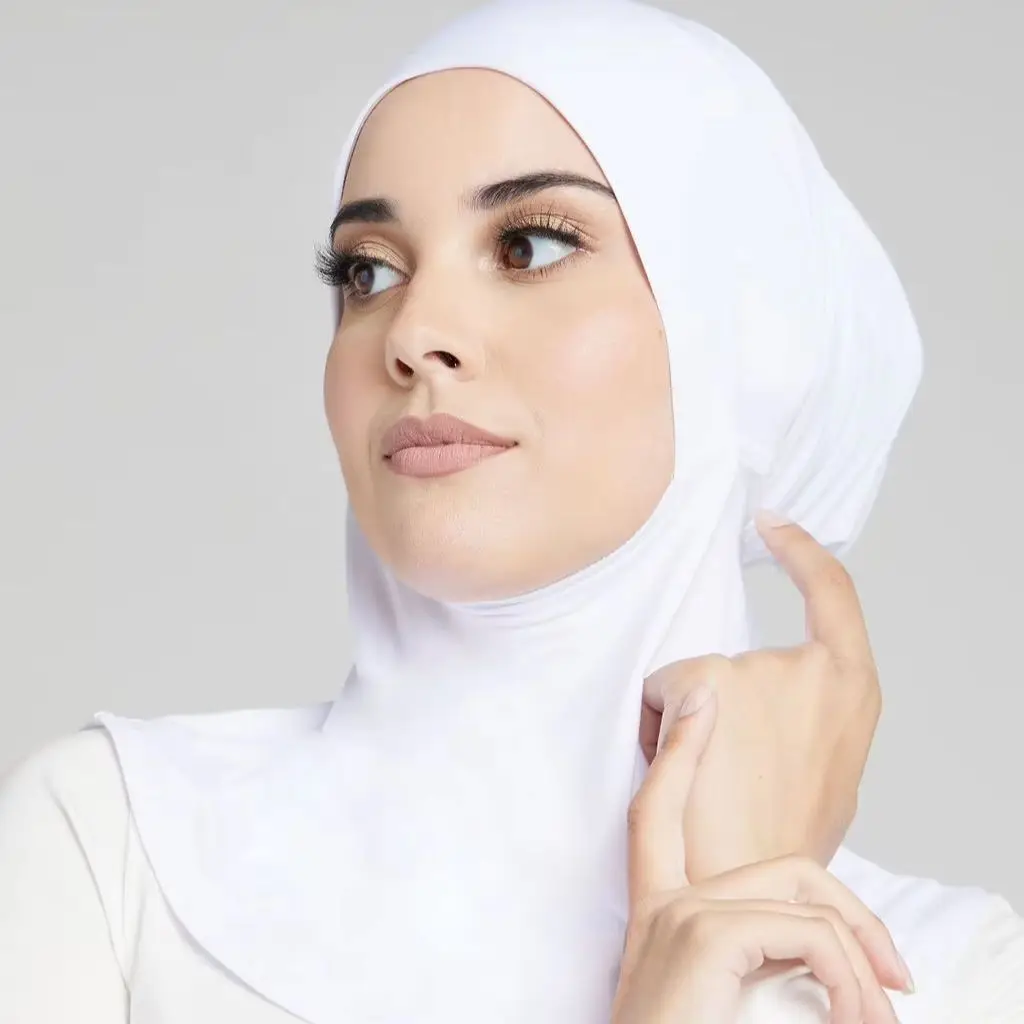 

New Cotton Jersey Muslim Hijab Underscarf Inner Cap Solid Women Wrap Headscarf Turban Headband Sport Hijab Islamic Headwear Band
