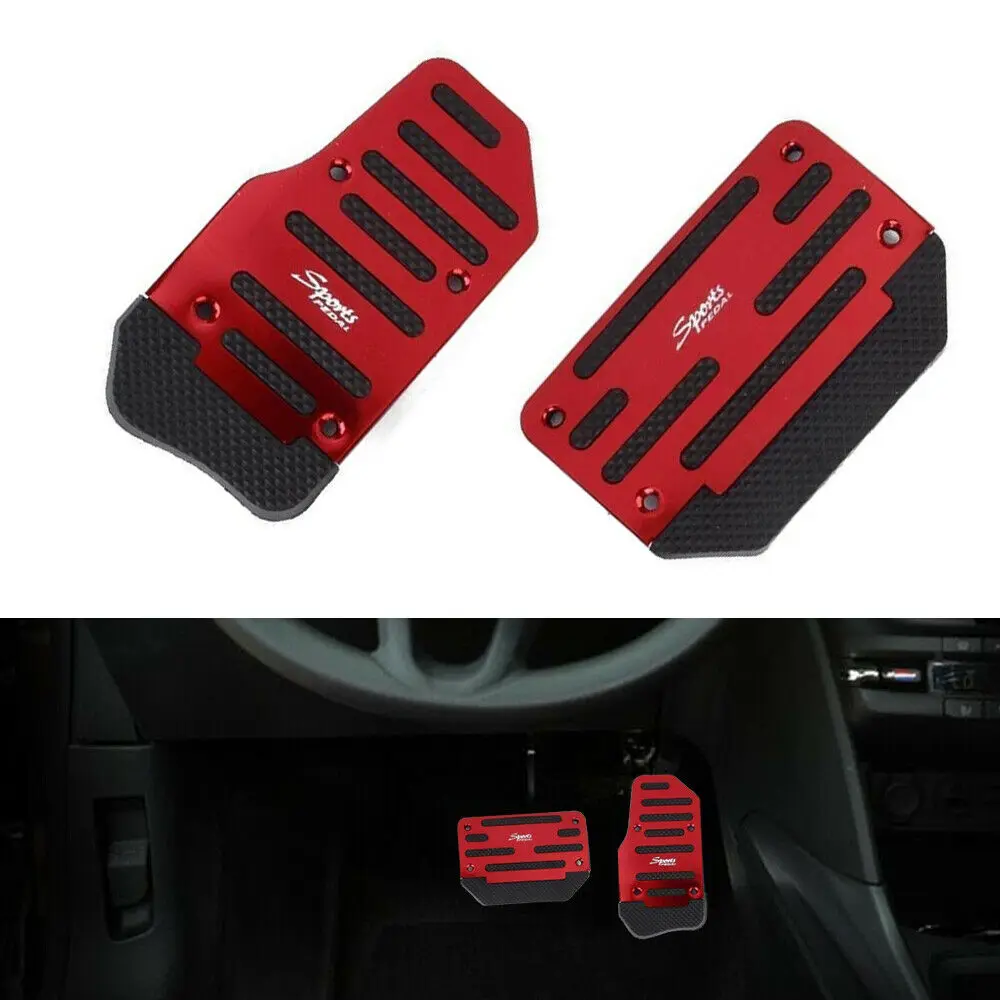 2~5PCS Universal Racing Manual Non-Slip Foot Pedal Pad Cover Aluminum Automatic Gear Brake Accelerator Car Interior Accessories