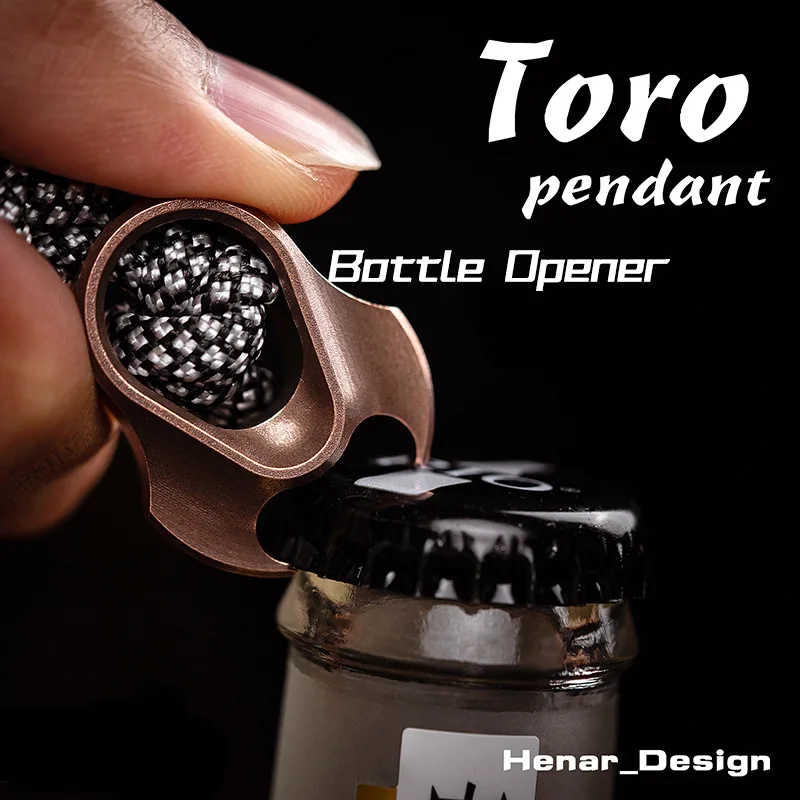 Toro Pendant Knife Beads Bottle Opener Titanium Alloy Metal Multifunctional Tools EDC Spinner DIY Accessories