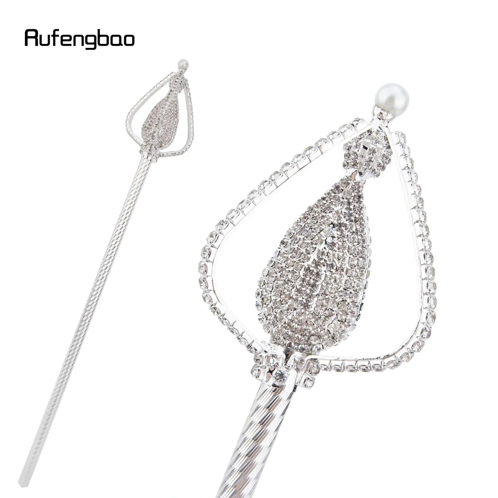 

Золотисто-белая корона из сплава, волшебные палочки для девочек, палочки принцессы, костюм для вечеринки, свадьба, день рождения, 51 см, сценическая трость для выступлений