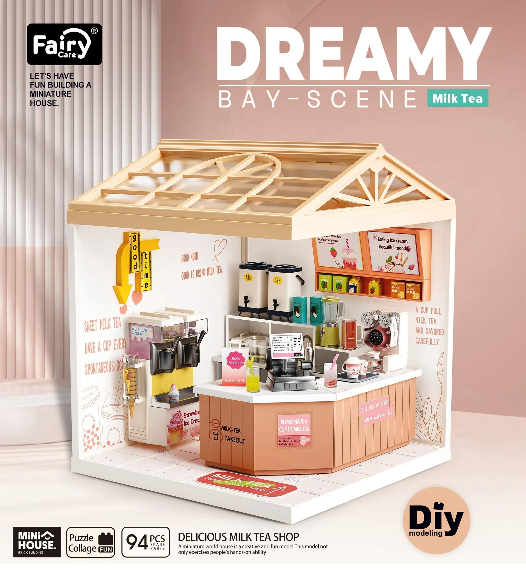 New Miniature Model House Diy House Simulation Dimension Model Puzzle Handmade Assembly Building Blocks Buy One Free One Free