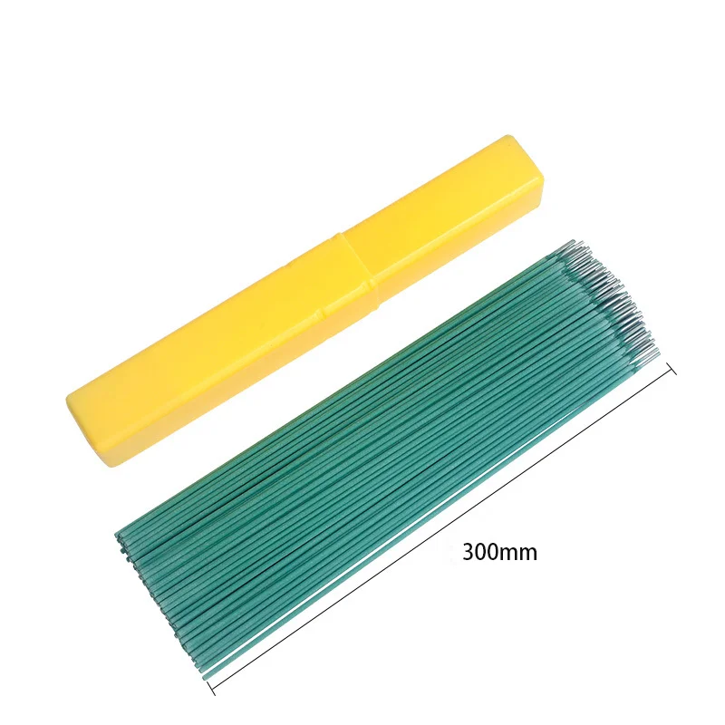 50/100pcs Cast Iron Welding Rods Green Coated Electrodes For Thin Metal Repair Moisture Proof= Box Storage 30cm Length