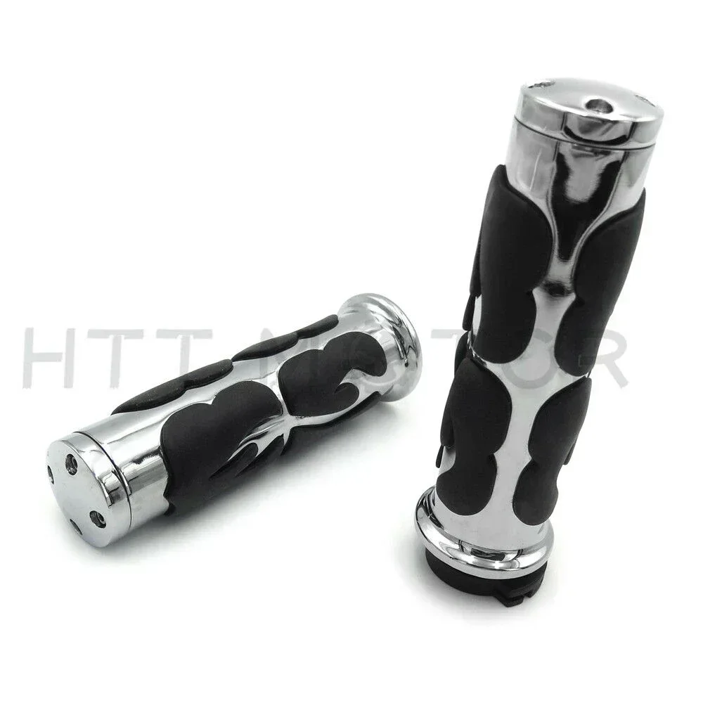 

Motorcycle 22mm Handlebar Custom Hand Grip for Honda Suzuki Kawasaki Yamaha Chrome Motorbike Parts