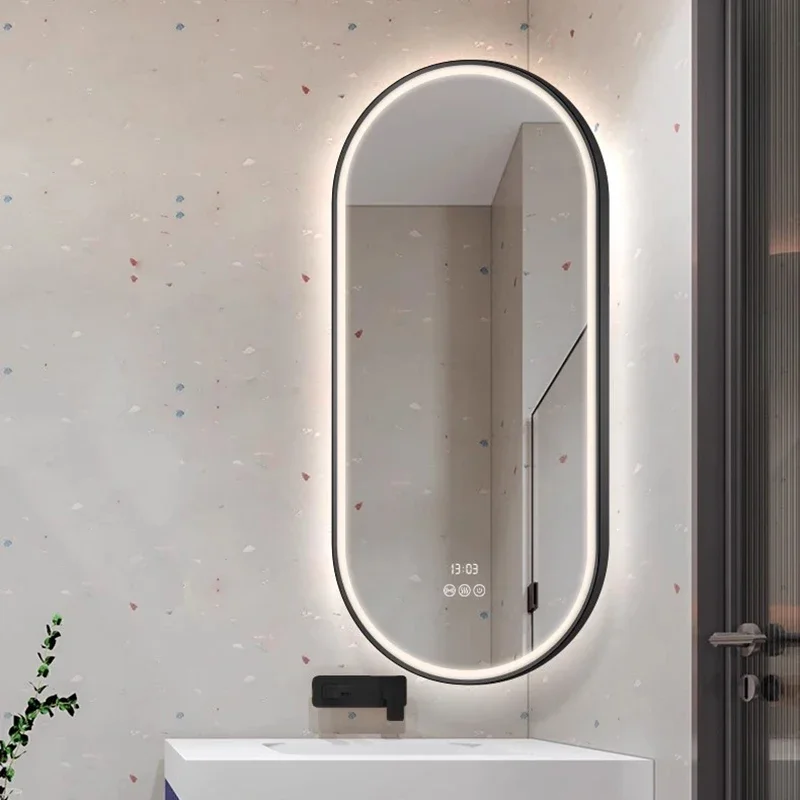 Mirroring Acrylic Mirror Makeup Lights Round Large Full Body Mirrors Long Backlight Length Espejos Bathroom Wall Lighting Big