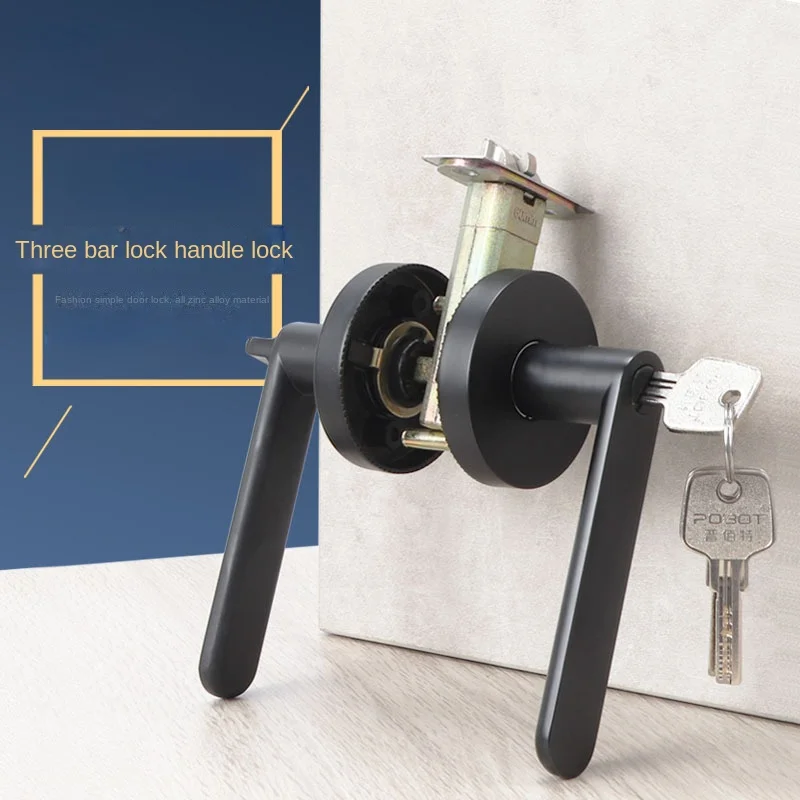 

Three lever handle lock handle zinc alloy lock bedroom door lock