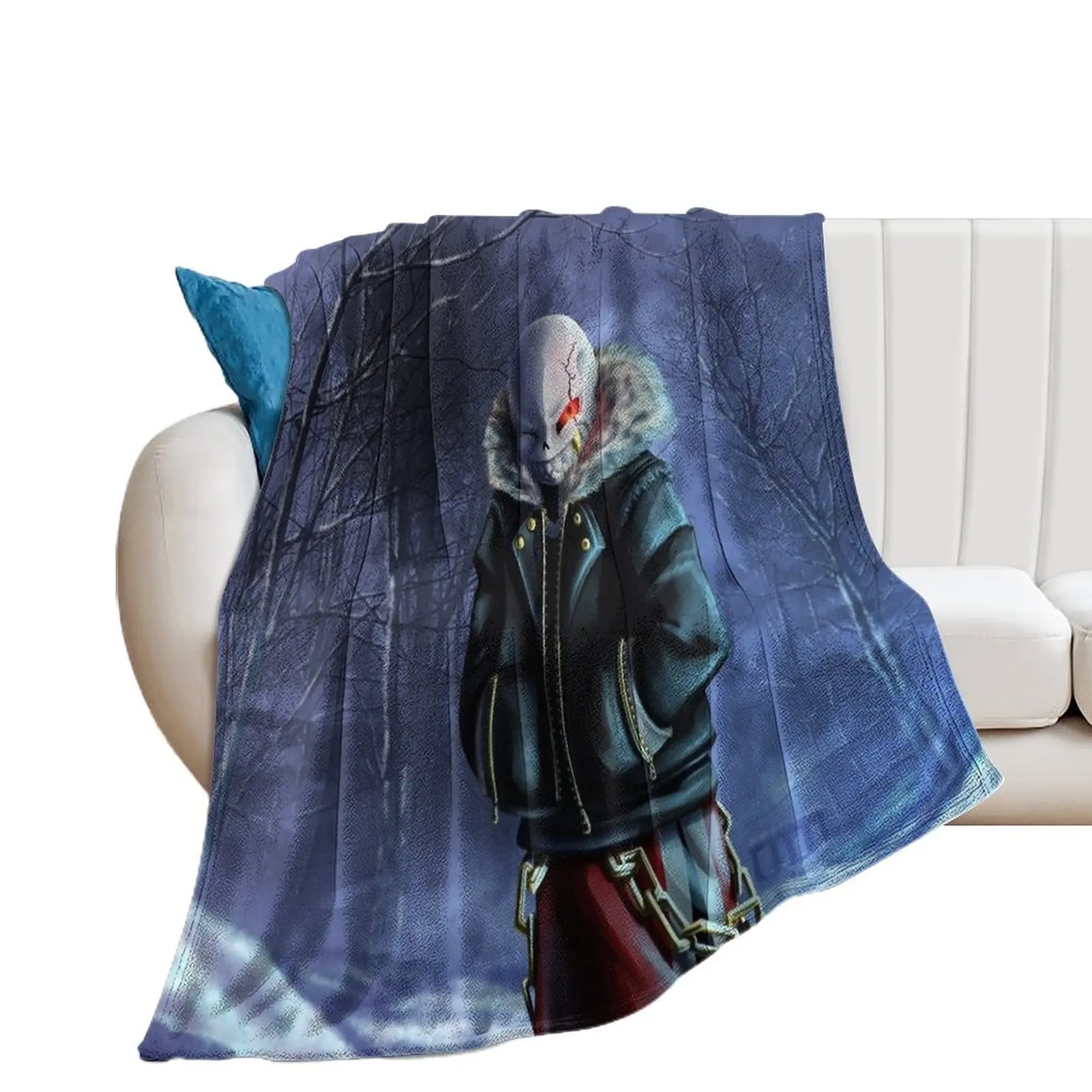 Underfell Sans Throw Blanket Cute Quilt Blankets