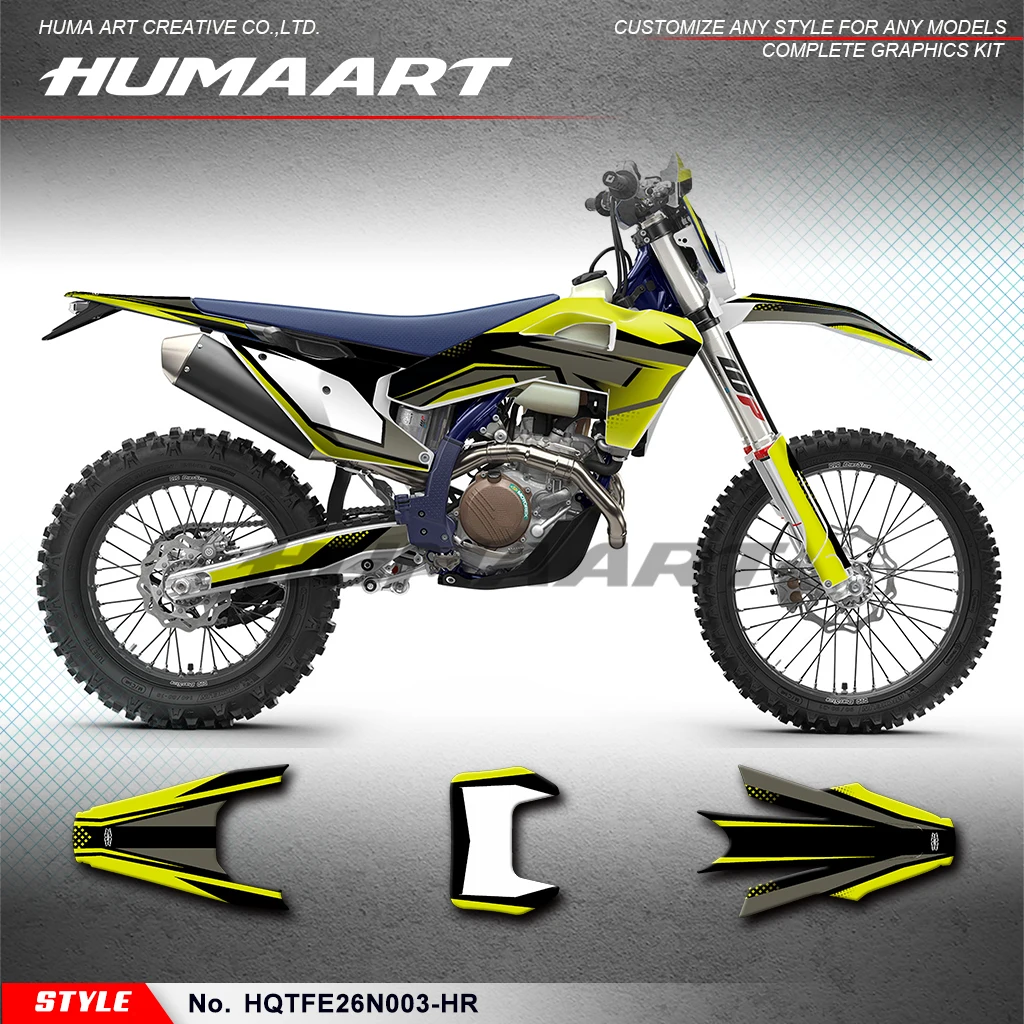 

HUMAART Graphics Sheet Vinyl Wrap for Husqvarna TE 125 250 300 300pro FE 350s 350pro 450 501s 2026 Decal Kit, Protector