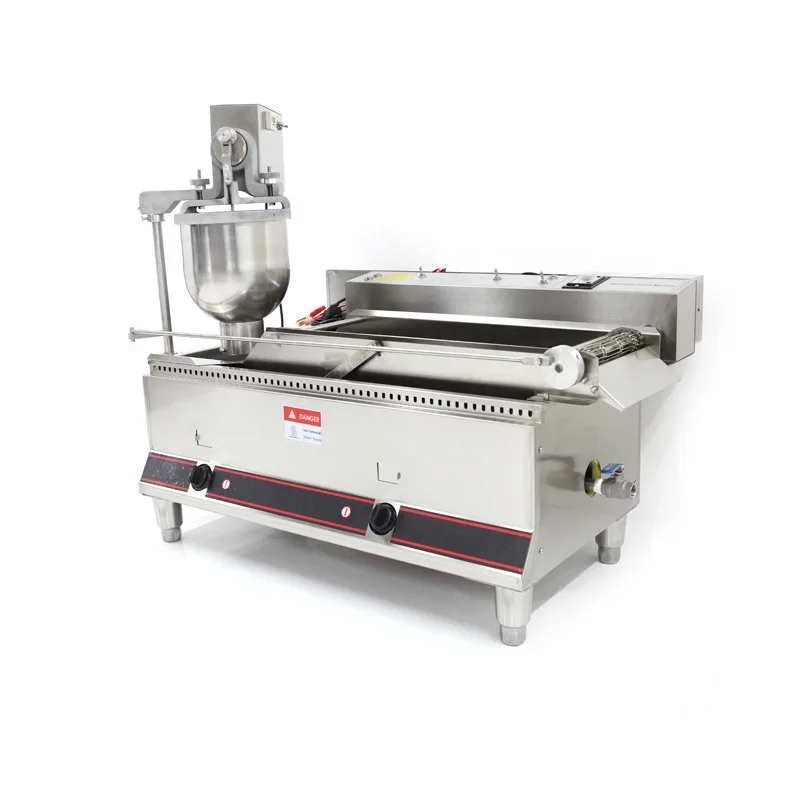 Double row gas automatic donut machine