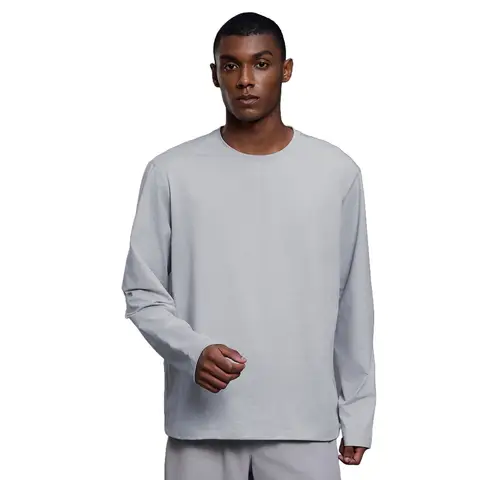 Lemon Men T-Shirts Tees Mens Long-sleeved The Fundamental Sports T-shirt Autumn High Elastic Quick-drying Round Neck Fitness