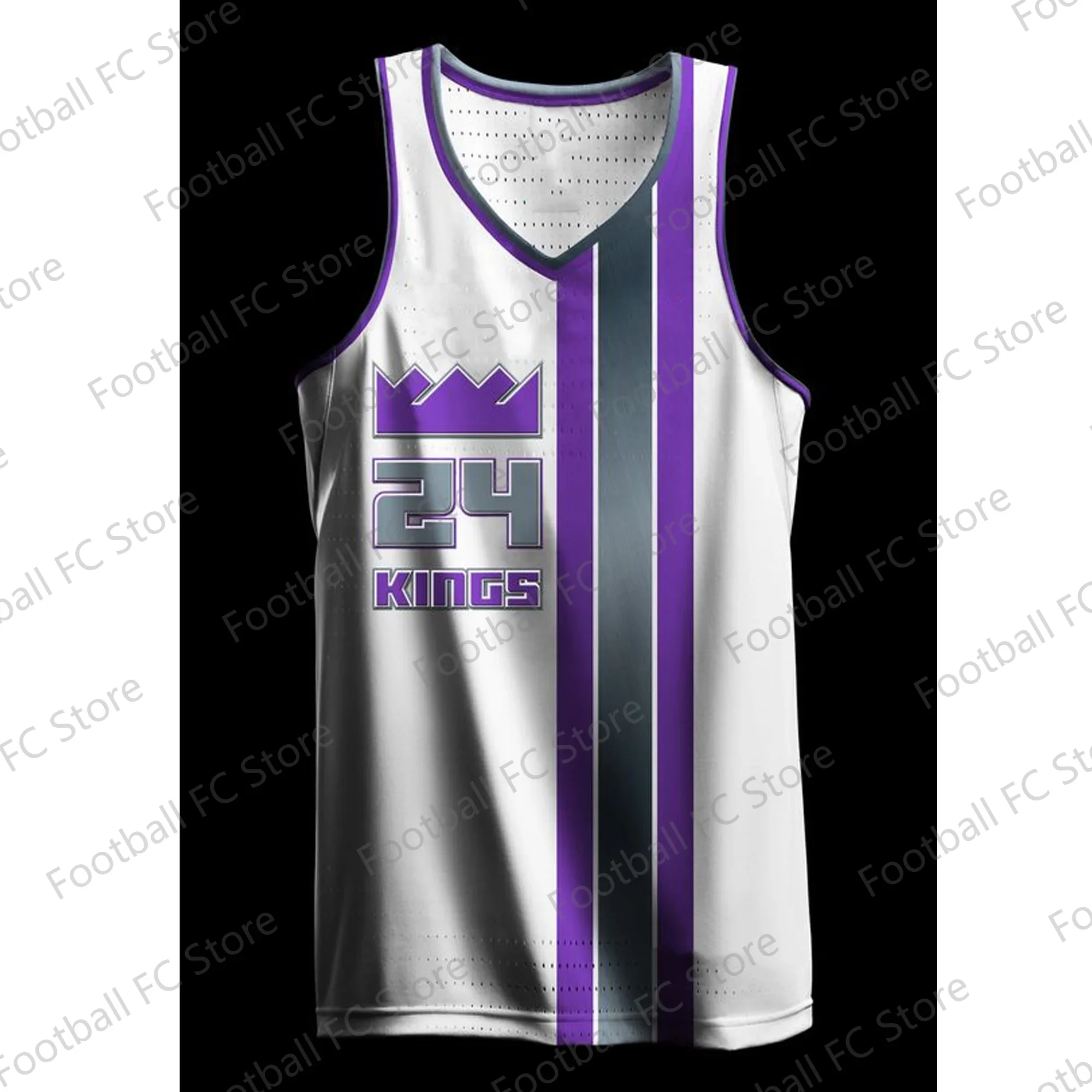 New Arriavl Vintage Sacramento King 24 Basketball Edition Vest Fans Kit Special 150th Anniversary Jersey Basketball KiT