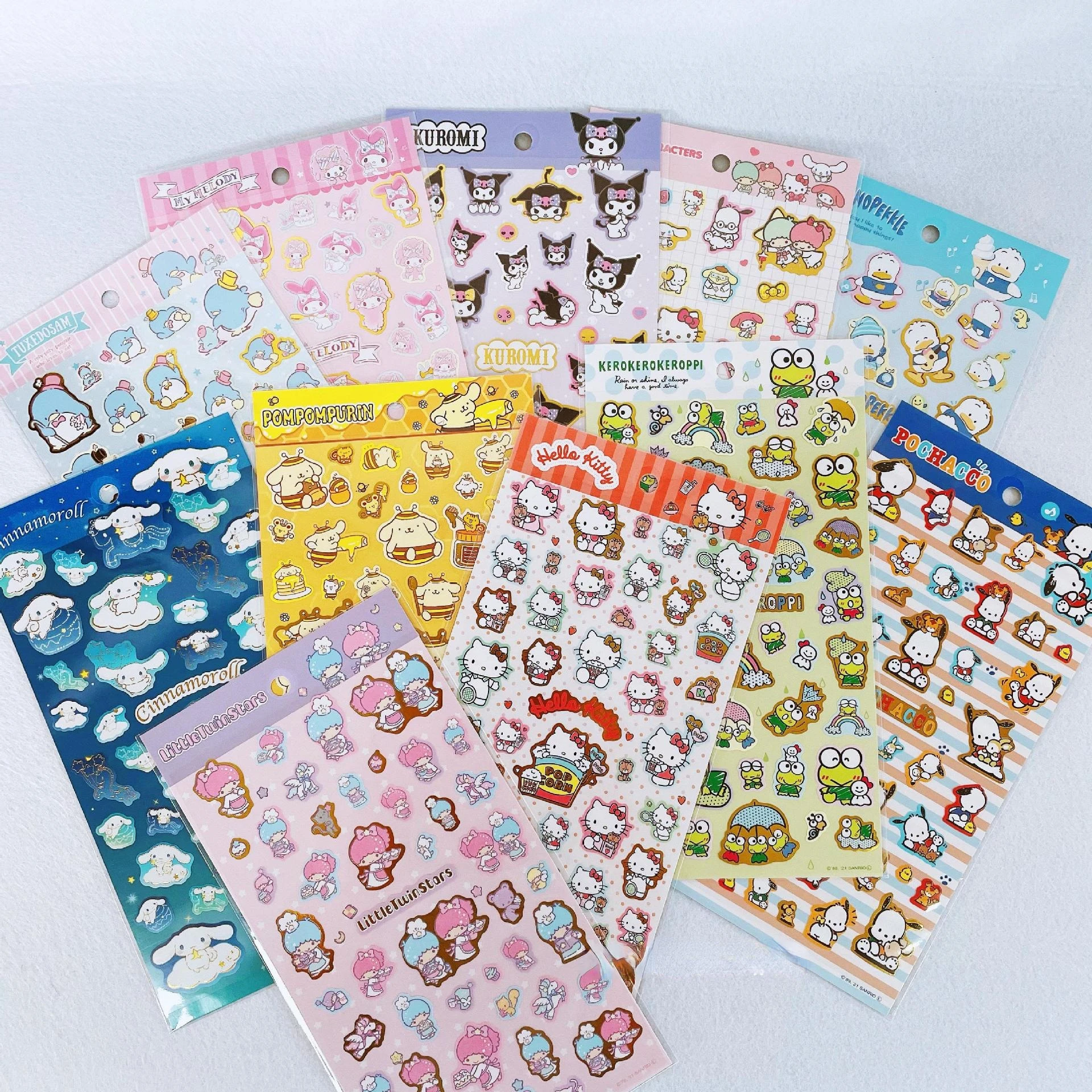 Sanrio Cartoon Bronzing Leuke Sticker Decoratie Yugui Hond Kulomi Sticker Notebook Diy Speelgoed Voor Meisjes Mooie Kawaii Gift