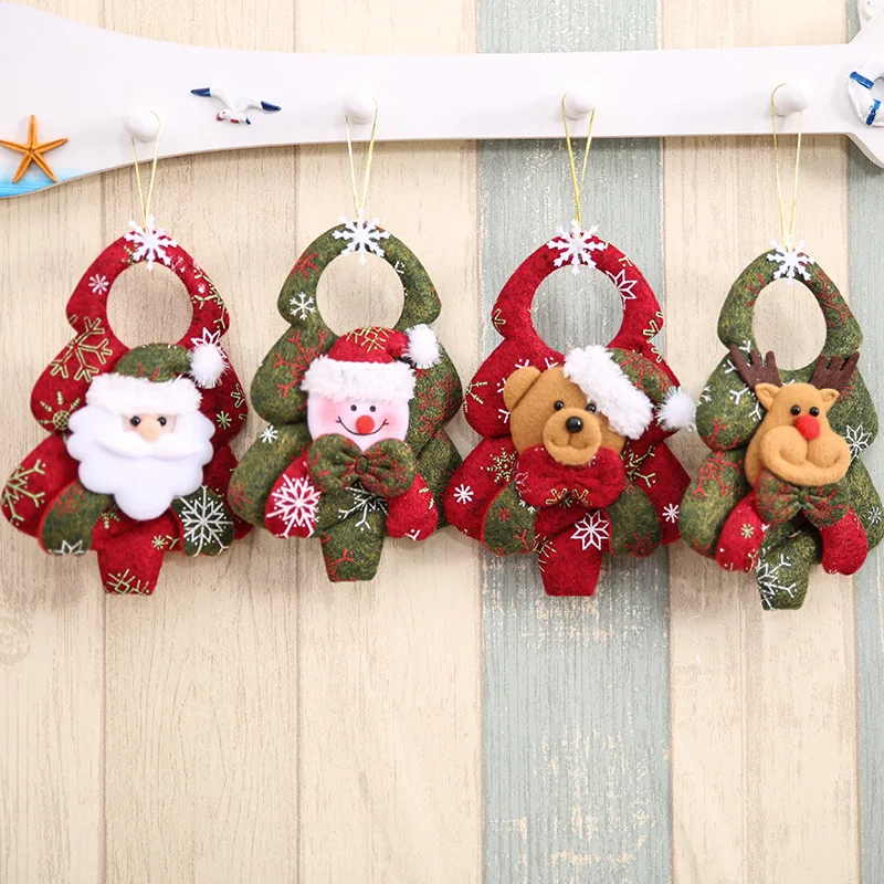 1PC Santa Claus Hanging Arrangement 3D Doll Beautiful Christmas Tree Hanging Decoration Santa Claus Snowman Reindeer Decoration