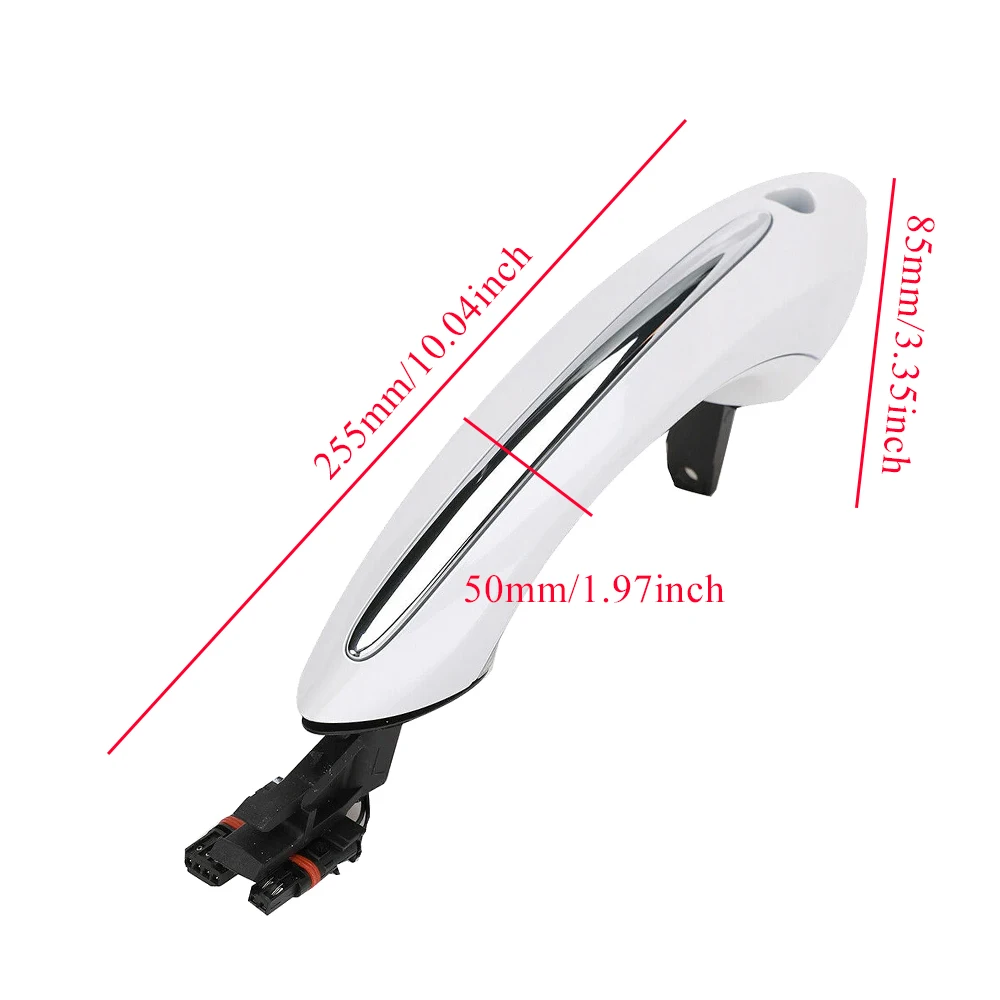 

4 Pcs White/Black Front/Rear Exterior Door Handle Set For BMW 5' F07 GT 2008 2009 2010 2011 2012 2013