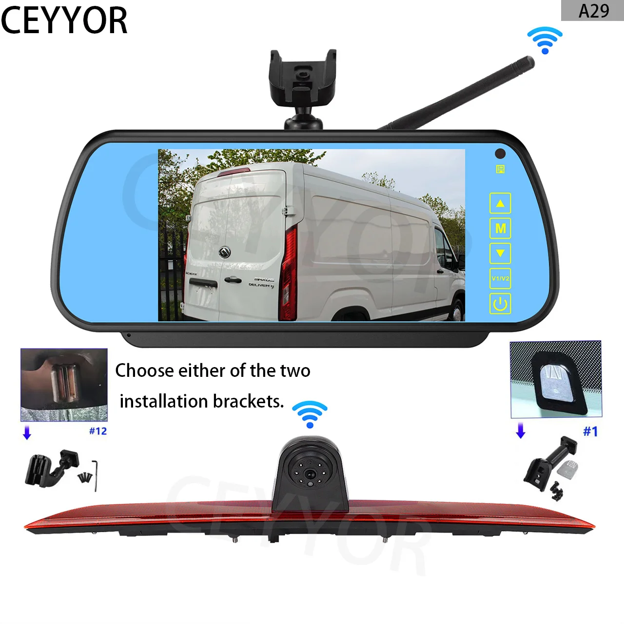 

An Full HD Wireless Brake Light Reversing Camera Monitor Kit for Maxus Deliver 9 LDV Deliver 9 (2020-Present) Van Parking Camera